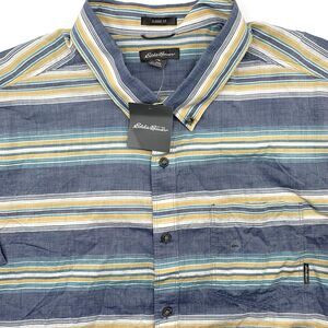 Eddie Bauer Classic Fit Mr‎ Baja Short Sleeve Button Down Multicolor XXL 2XL NWT